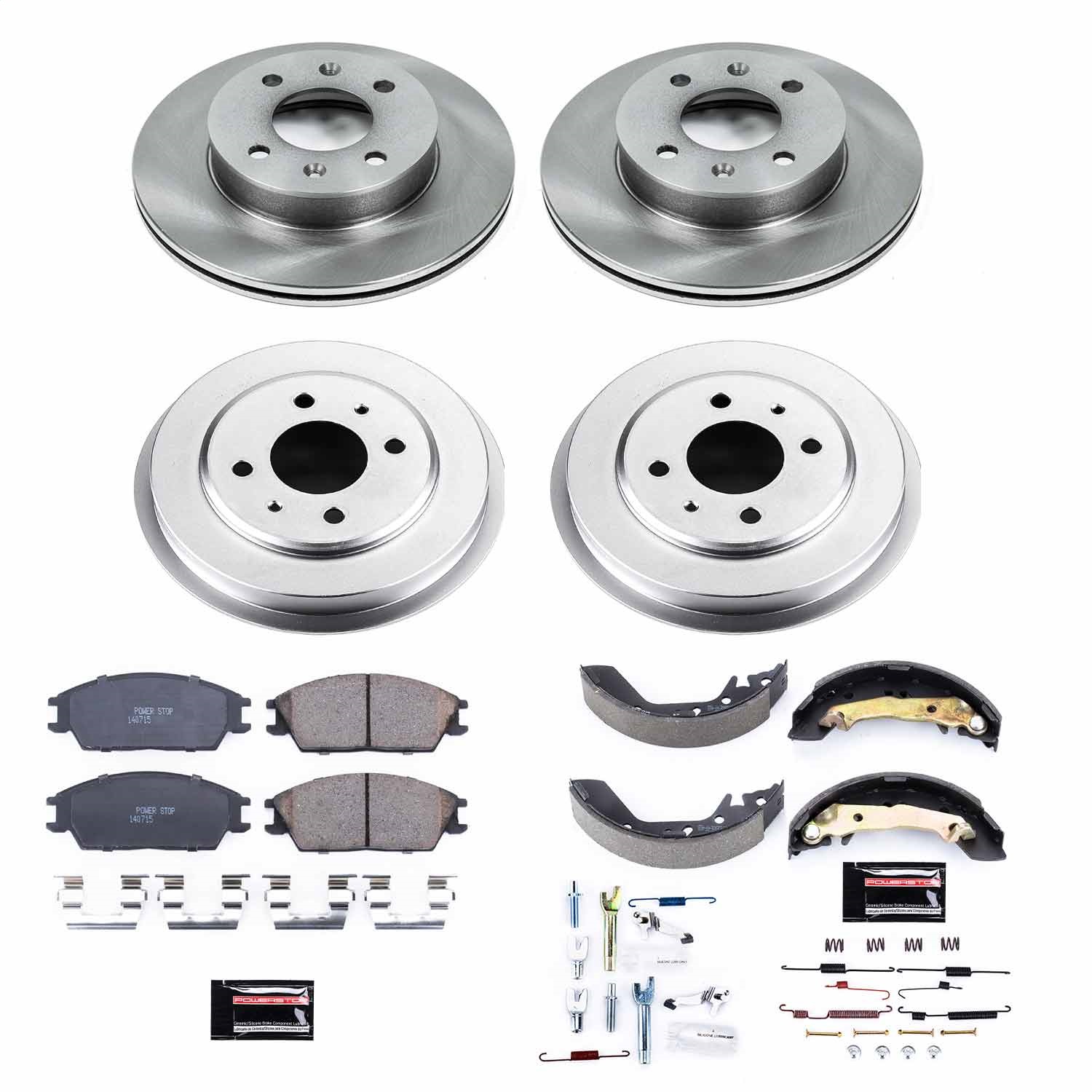 Power Stop - KOE15196DK - Complete Vehicle Disc/Drum Brake Kit