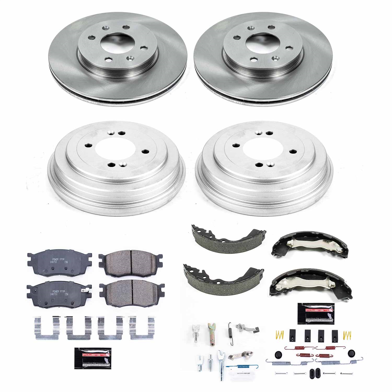 Power Stop - KOE15240DK - Complete Vehicle Disc/Drum Brake Kit
