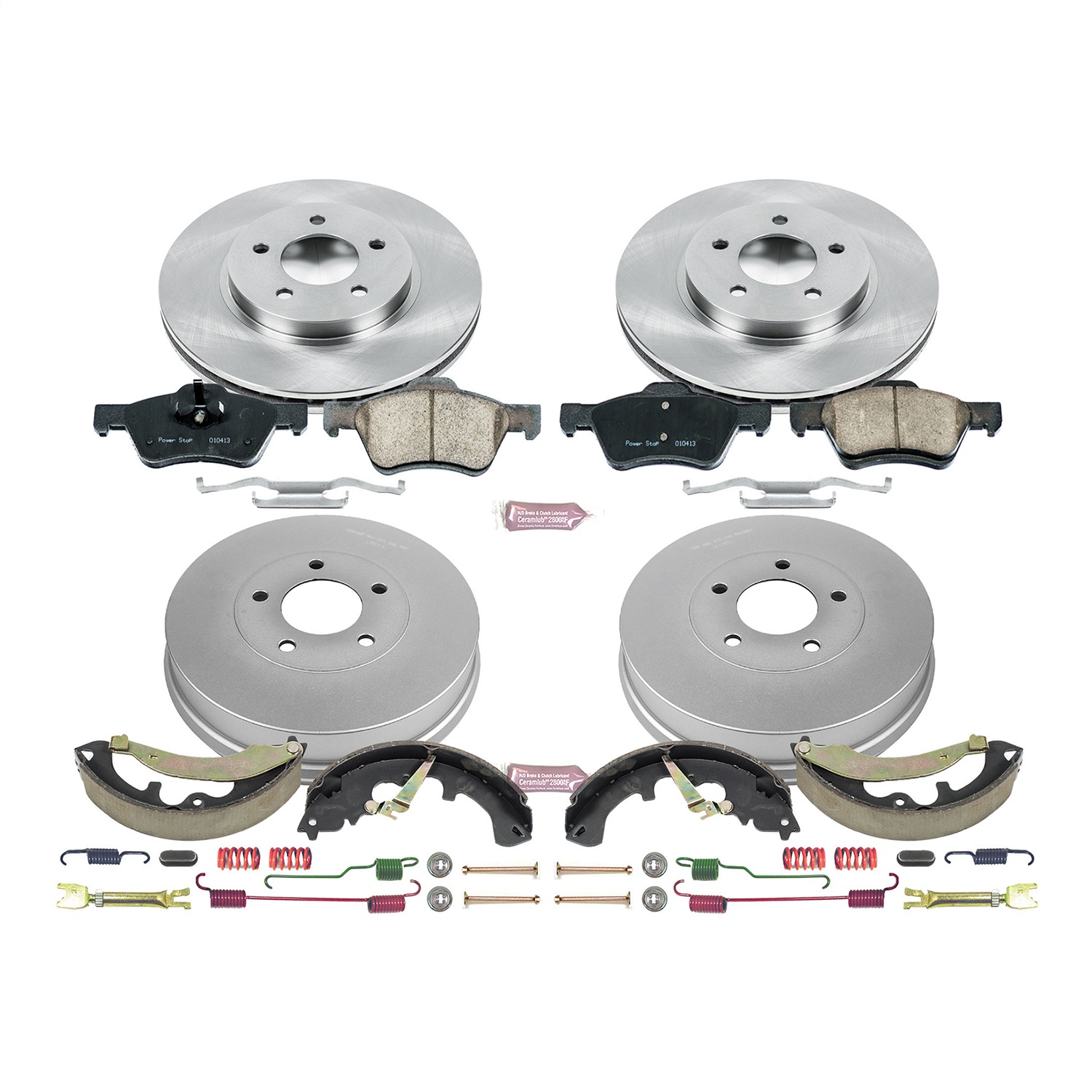 Power Stop - KOE15258DK - Complete Vehicle Disc/Drum Brake Kit