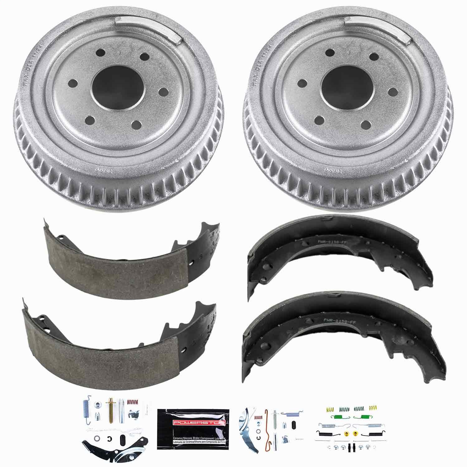 Power Stop - KOE15285DK - Rear - Drum Brake Shoe and Drum Kit
