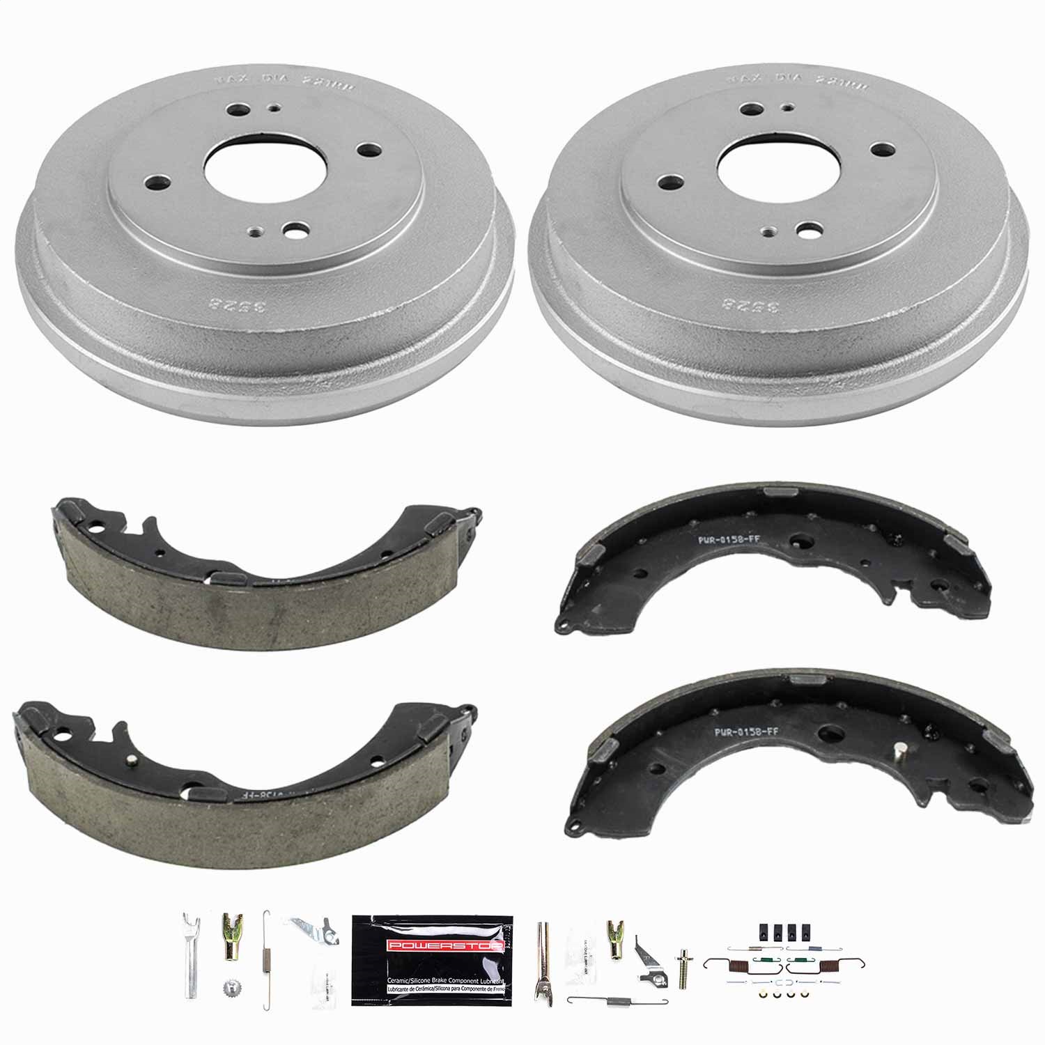 Power Stop - KOE15317DK - Rear - Drum Brake Shoe and Drum Kit