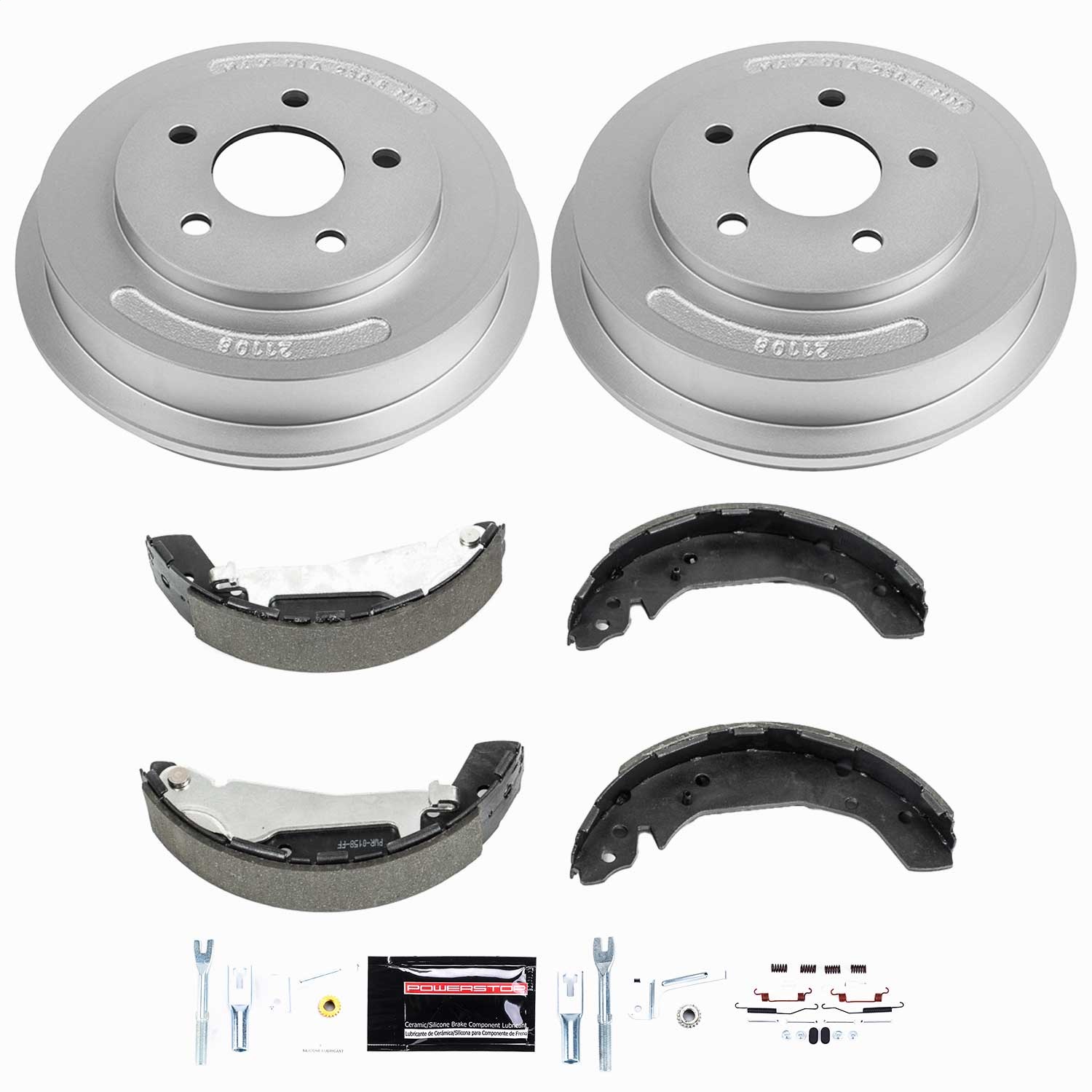 Power Stop - KOE15383DK - Rear - Drum Brake Shoe and Drum Kit