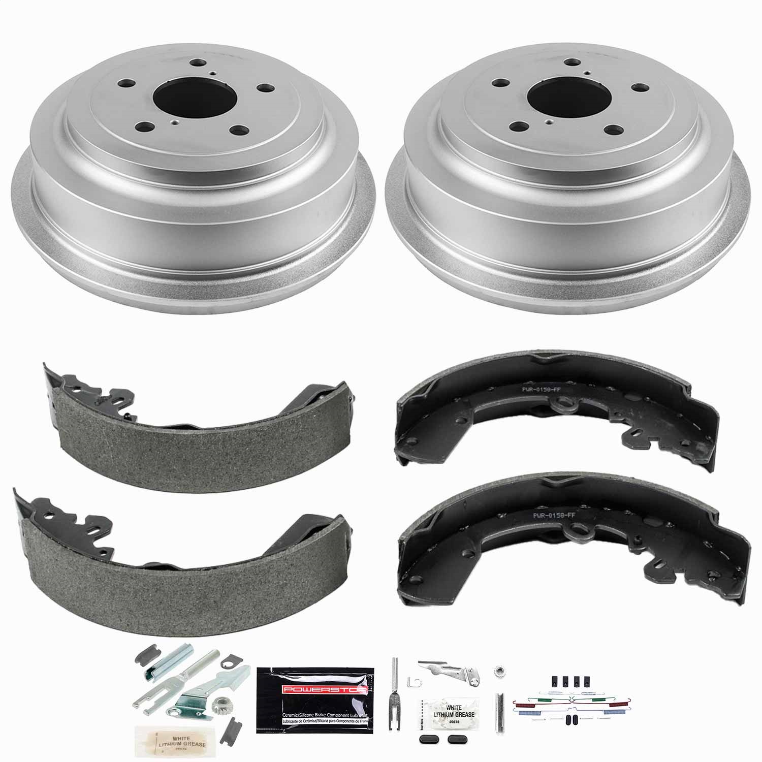 Power Stop - KOE15405DK - Rear - Drum Brake Shoe and Drum Kit