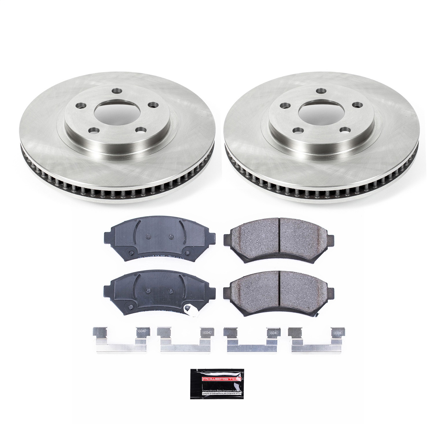Power Stop - KOE1542 - Front - Disc Brake Pad and Rotor Kit