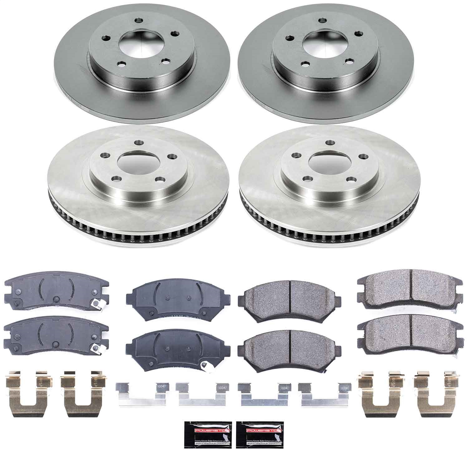 Power Stop - KOE1543 - Front and Rear - Disc Brake Pad and Rotor Kit