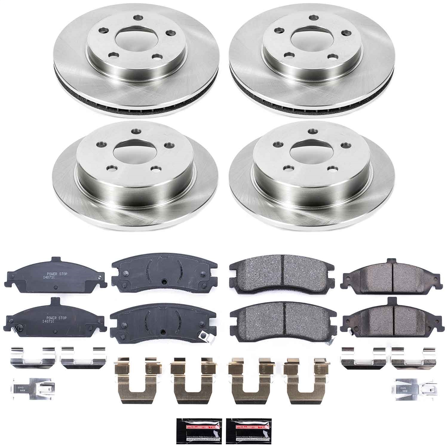 Power Stop - KOE1552 - Front and Rear - Disc Brake Pad and Rotor Kit