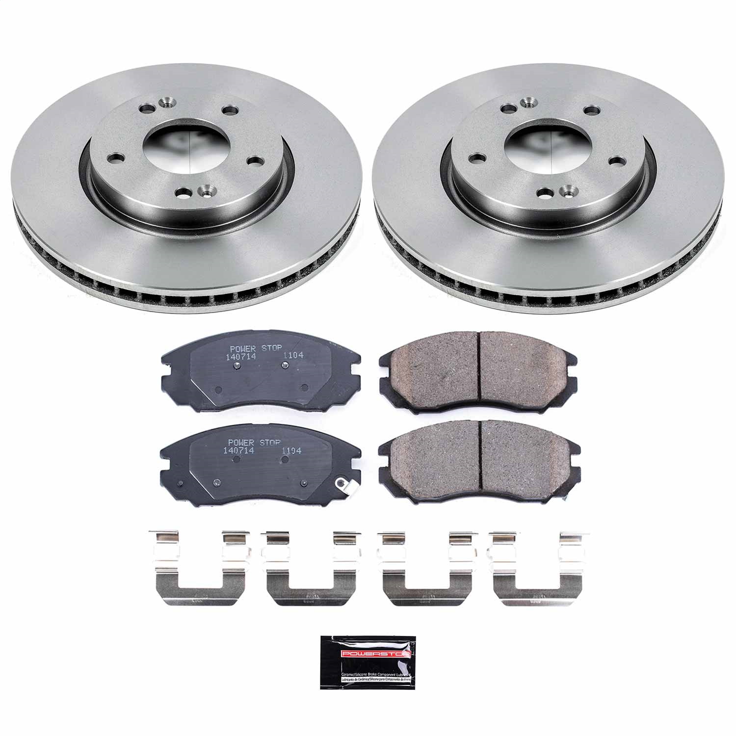 Power Stop - KOE163 - Front - Disc Brake Pad and Rotor Kit