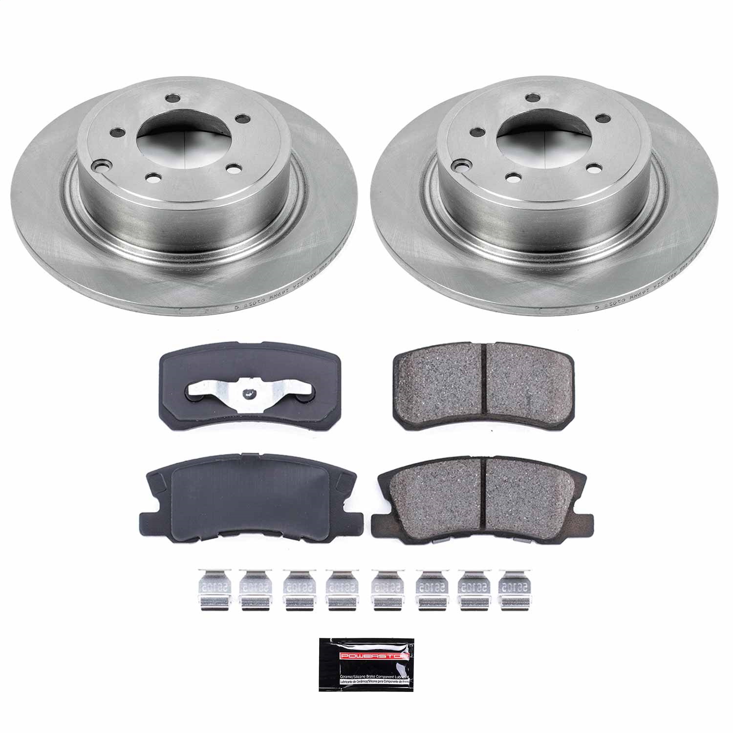 Power Stop - KOE1630 - Rear - Disc Brake Pad and Rotor Kit