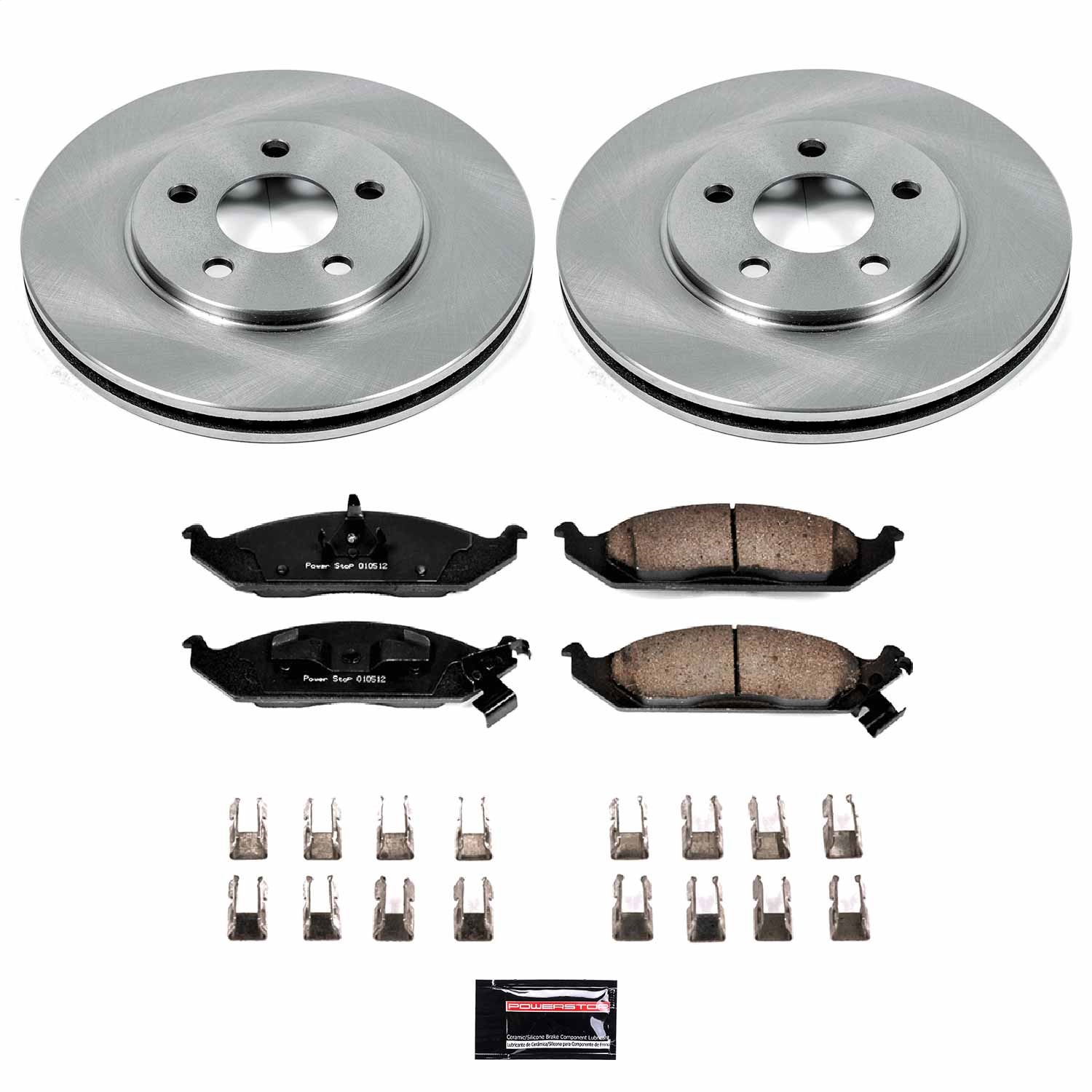 Power Stop - KOE1676 - Front - Disc Brake Pad and Rotor Kit