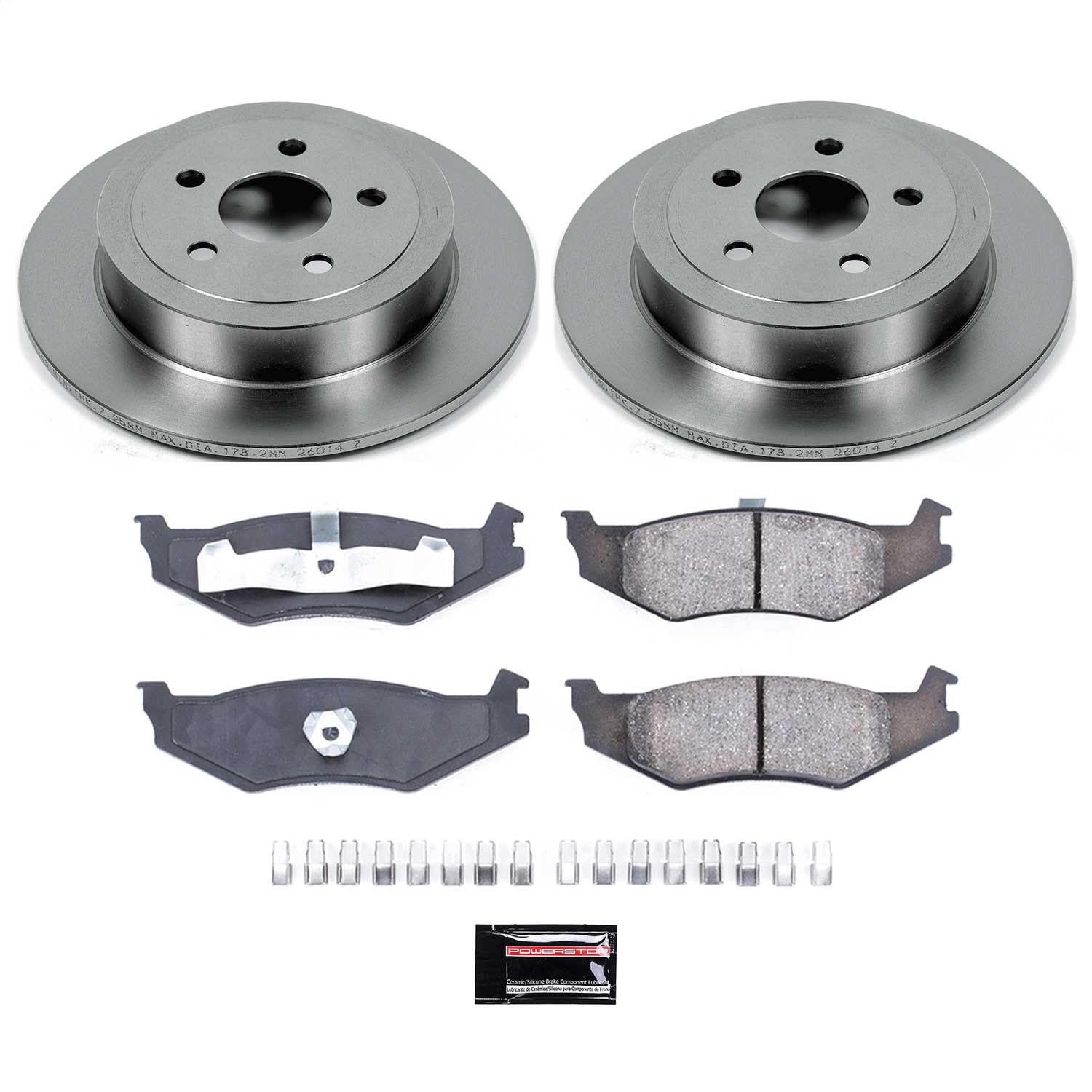 Power Stop - KOE1687 - Rear - Disc Brake Pad and Rotor Kit