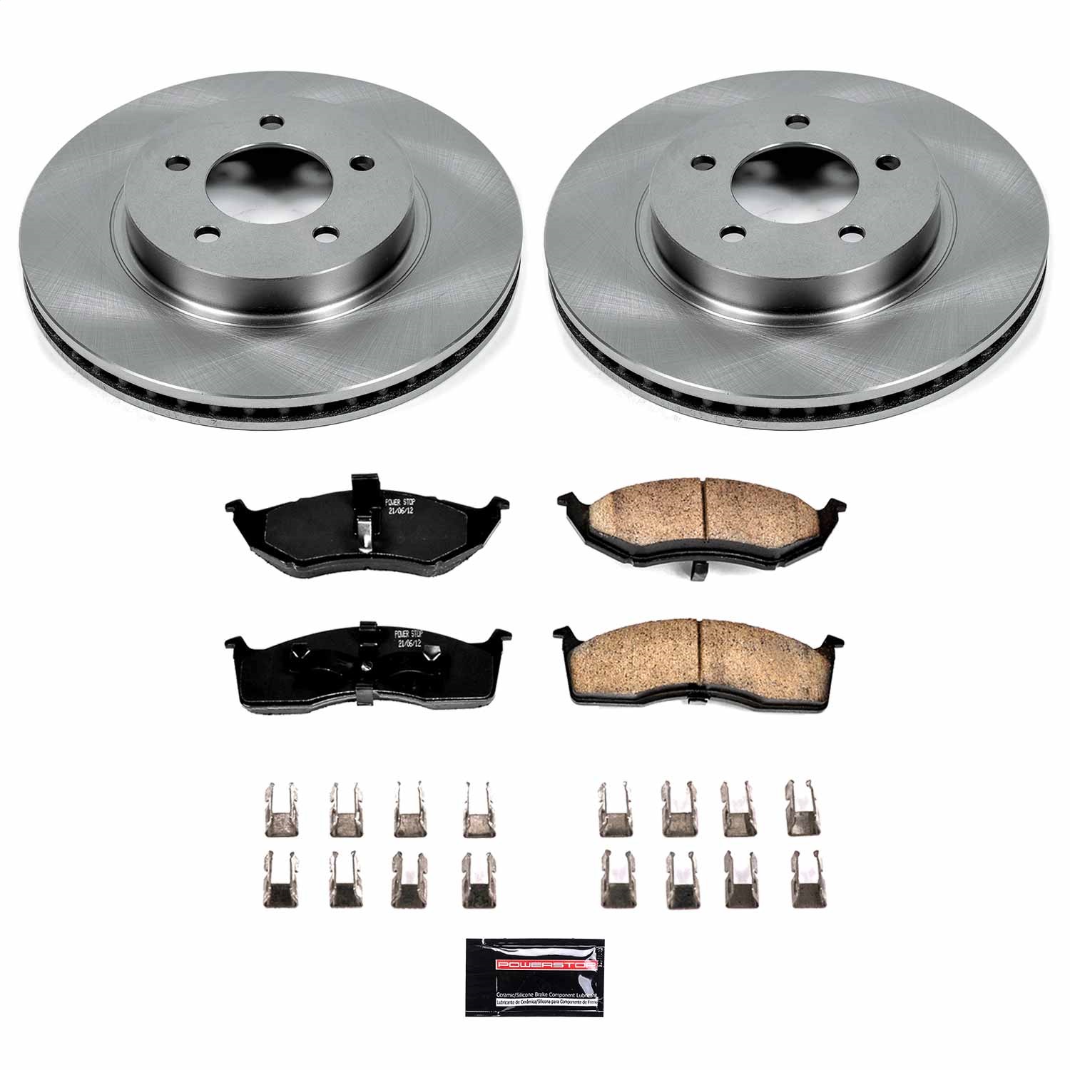 Power Stop - KOE1694 - Front - Disc Brake Pad and Rotor Kit