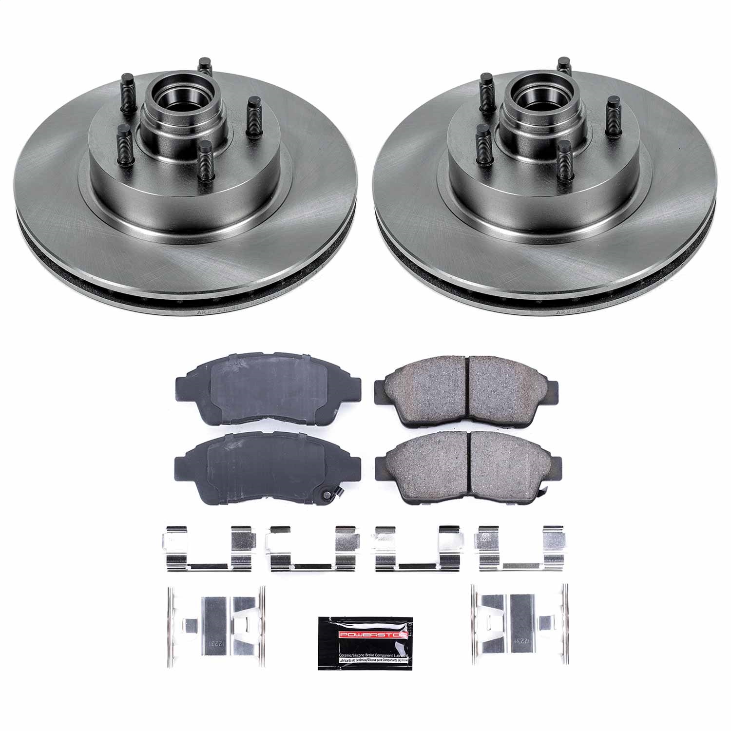 Power Stop - KOE1854 - Front - Disc Brake Pad and Rotor Kit