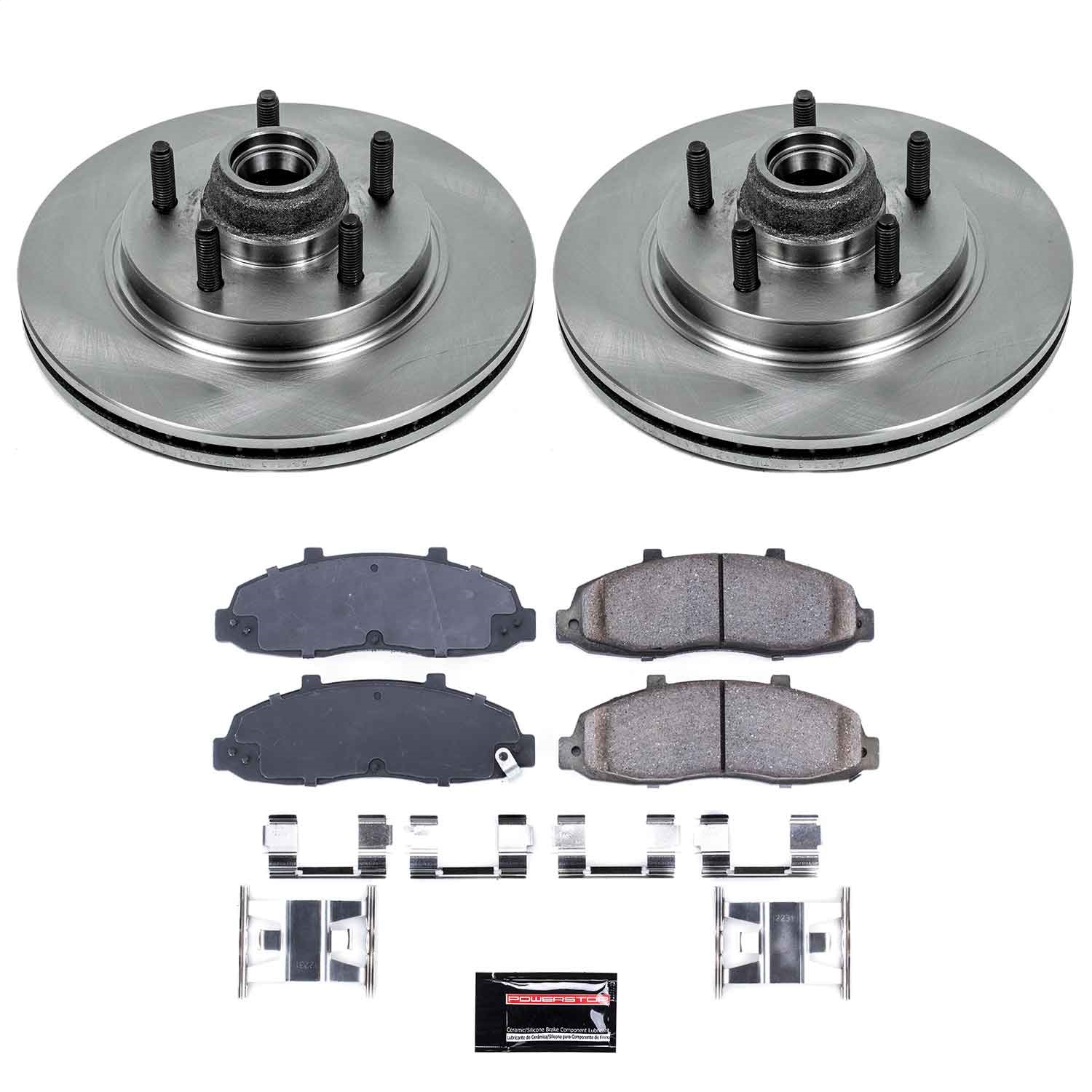 Power Stop - KOE1914 - Front - Disc Brake Pad and Rotor Kit