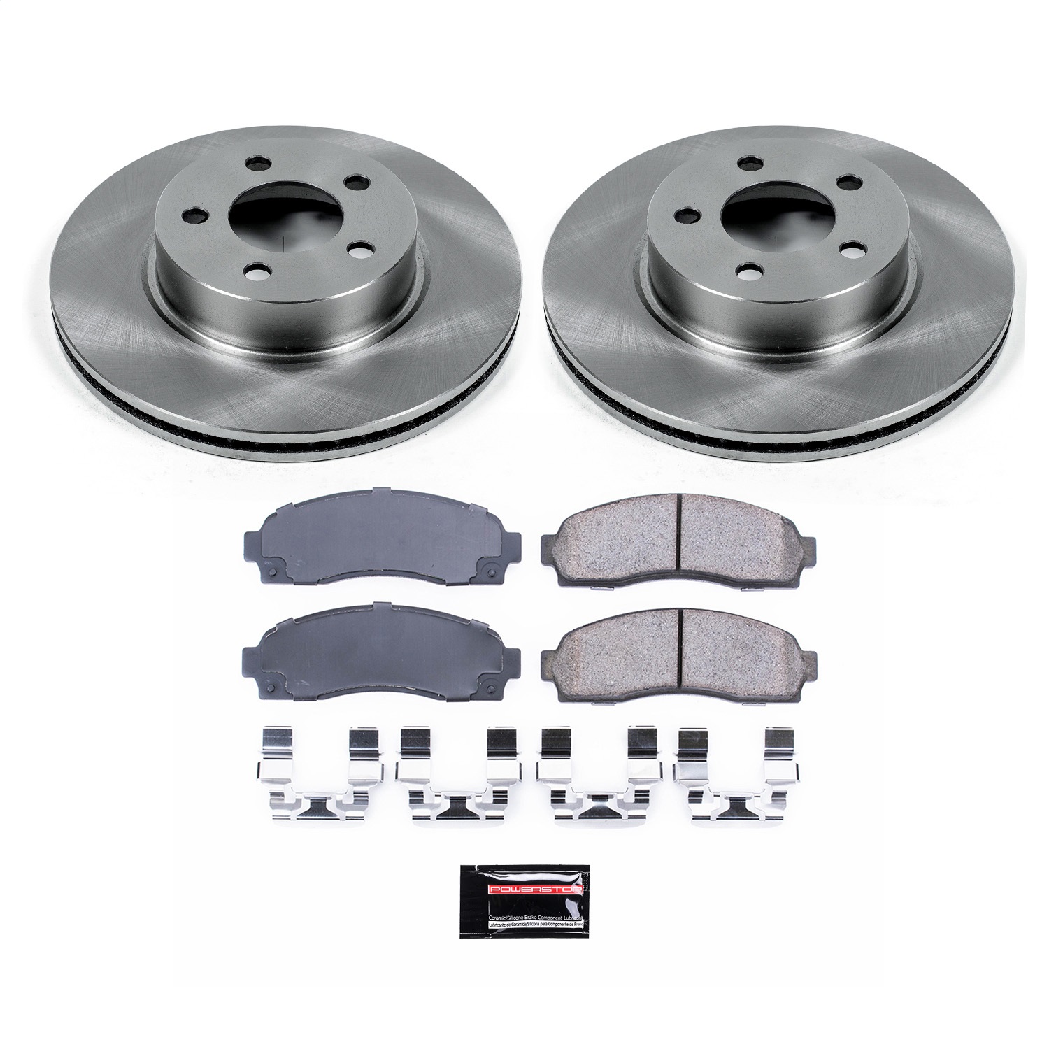 Power Stop - KOE1923 - Front - Disc Brake Pad and Rotor Kit