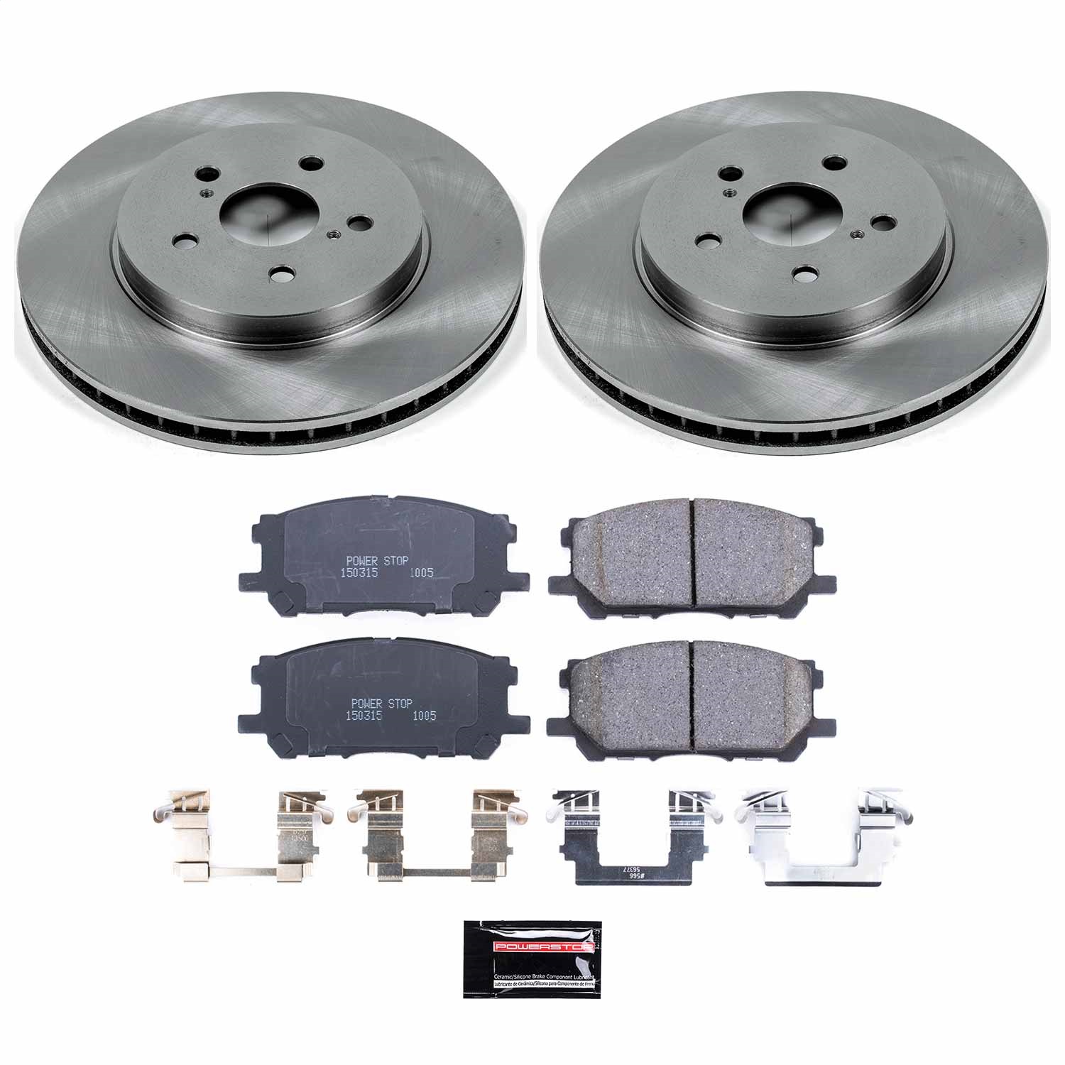 Power Stop - KOE196 - Front - Disc Brake Pad and Rotor Kit