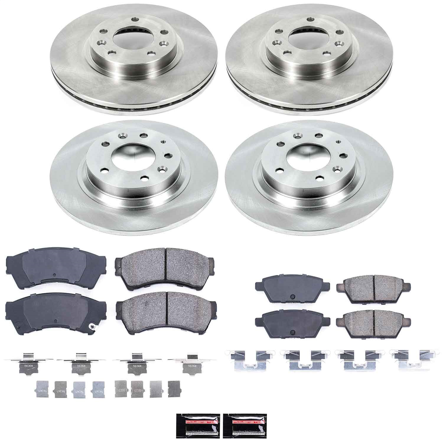 Power Stop - KOE200 - Front and Rear - Disc Brake Pad and Rotor Kit