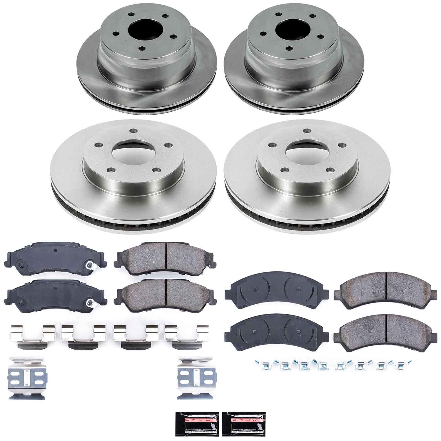 Power Stop - KOE2005 - Front and Rear - Disc Brake Pad and Rotor Kit