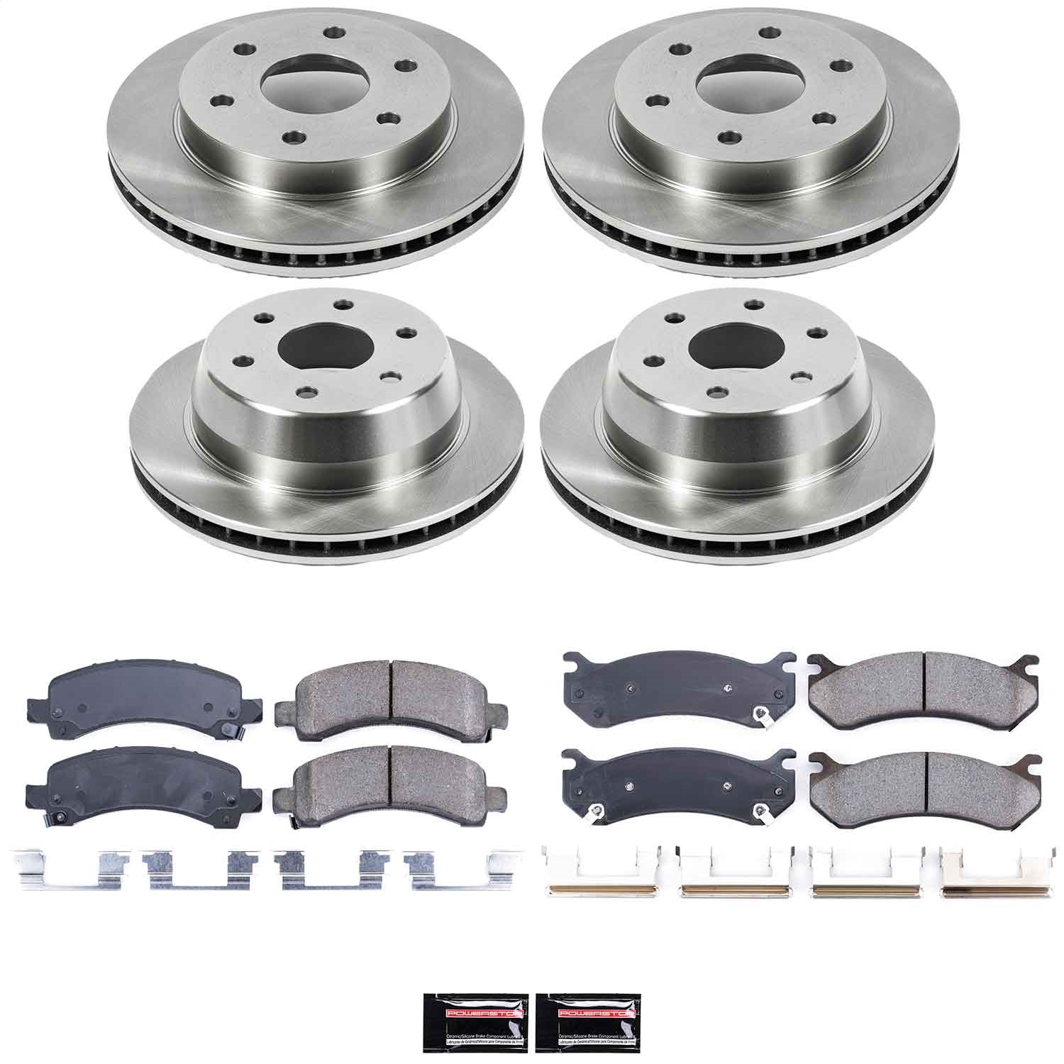 Power Stop - KOE2016 - Front and Rear - Disc Brake Pad and Rotor Kit