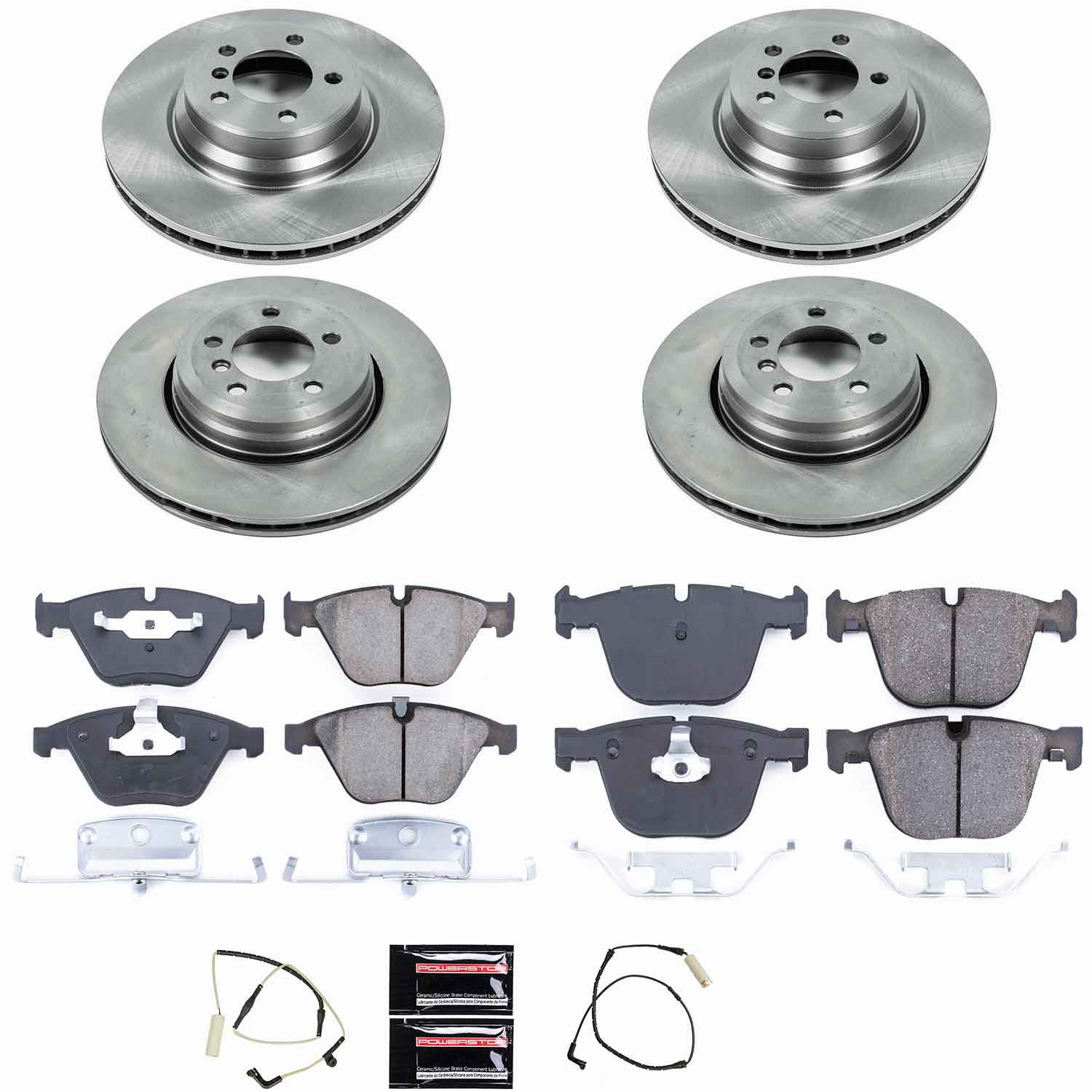 Power Stop - KOE2056 - Front and Rear - Disc Brake Pad and Rotor Kit