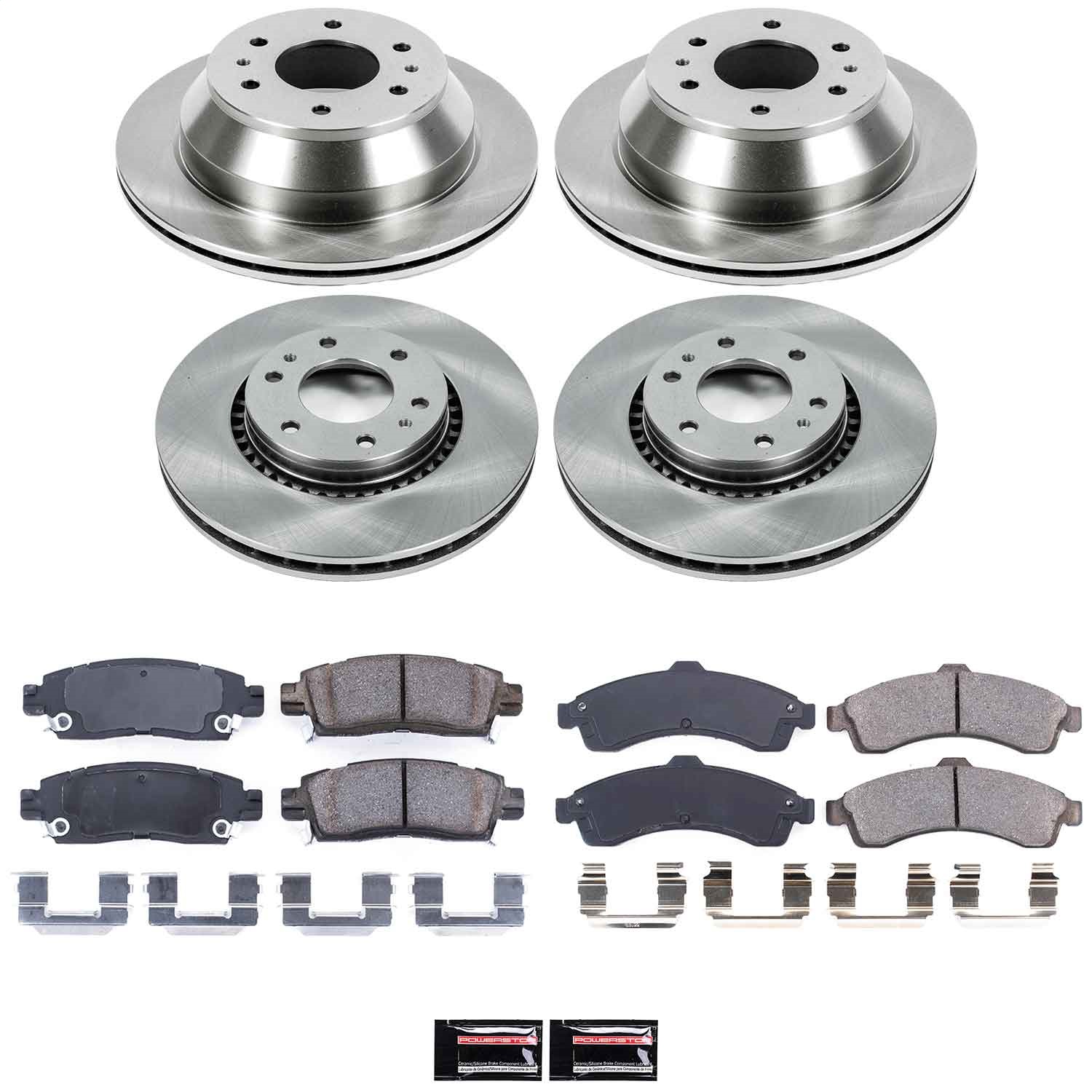 Power Stop - KOE2062 - Front and Rear - Disc Brake Pad and Rotor Kit