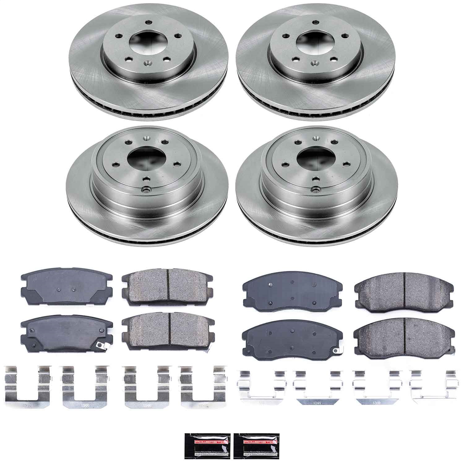 Power Stop - KOE2091 - Front and Rear - Disc Brake Pad and Rotor Kit