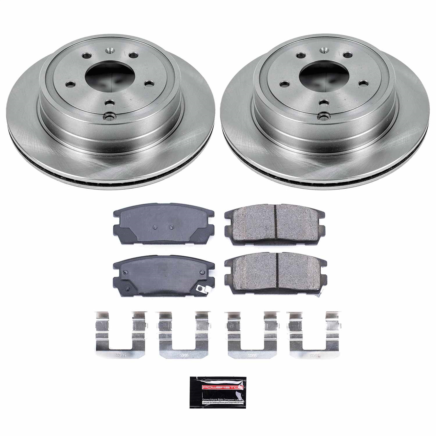 Power Stop - KOE2092 - Rear - Disc Brake Pad and Rotor Kit
