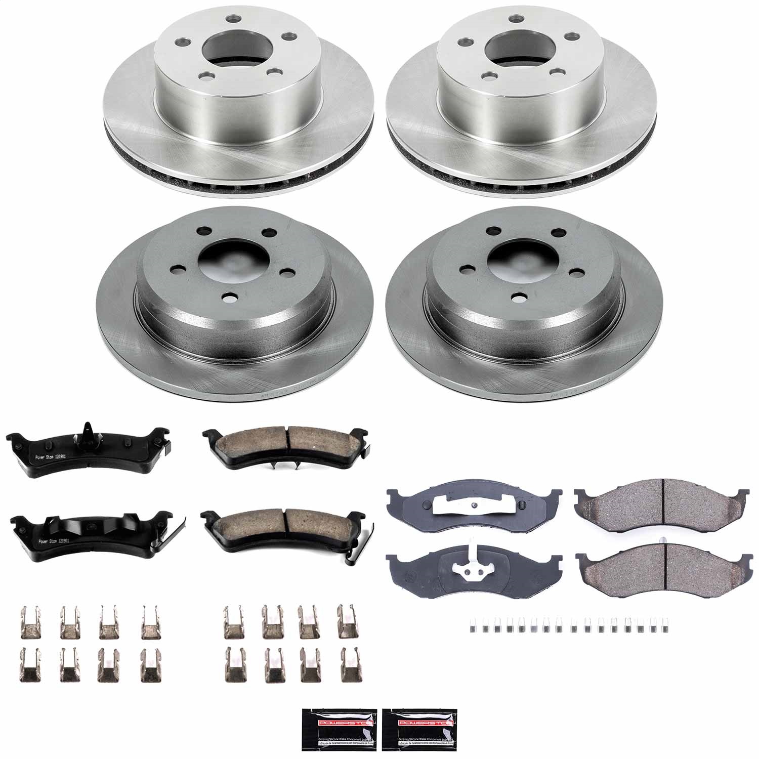 Power Stop - KOE2121 - Front and Rear - Disc Brake Pad and Rotor Kit