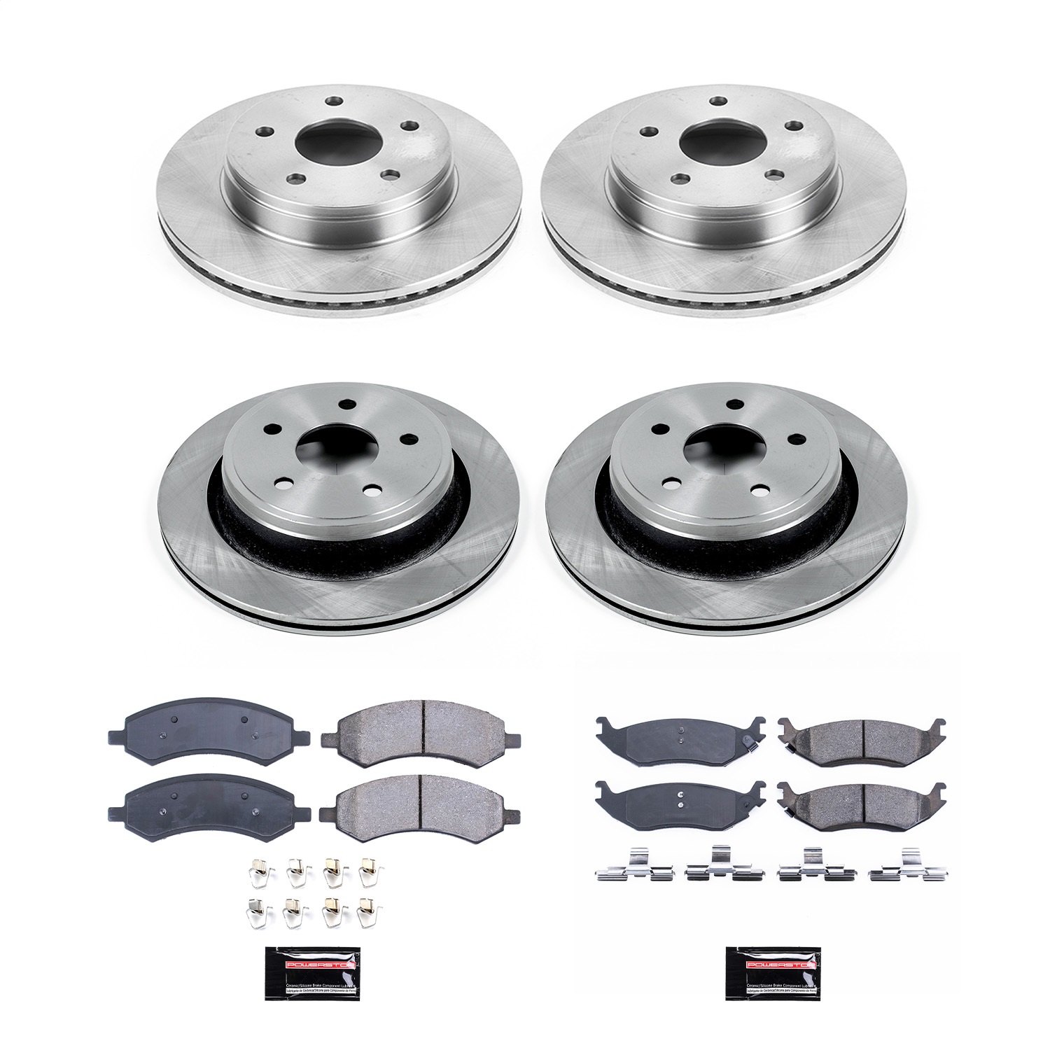 Power Stop - KOE2164 - Front and Rear - Disc Brake Pad and Rotor Kit