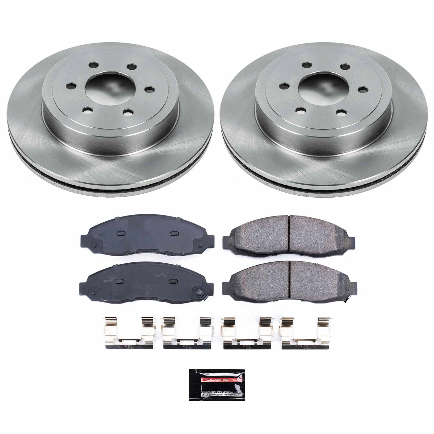 Power Stop - KOE2187 - Front - Disc Brake Pad and Rotor Kit