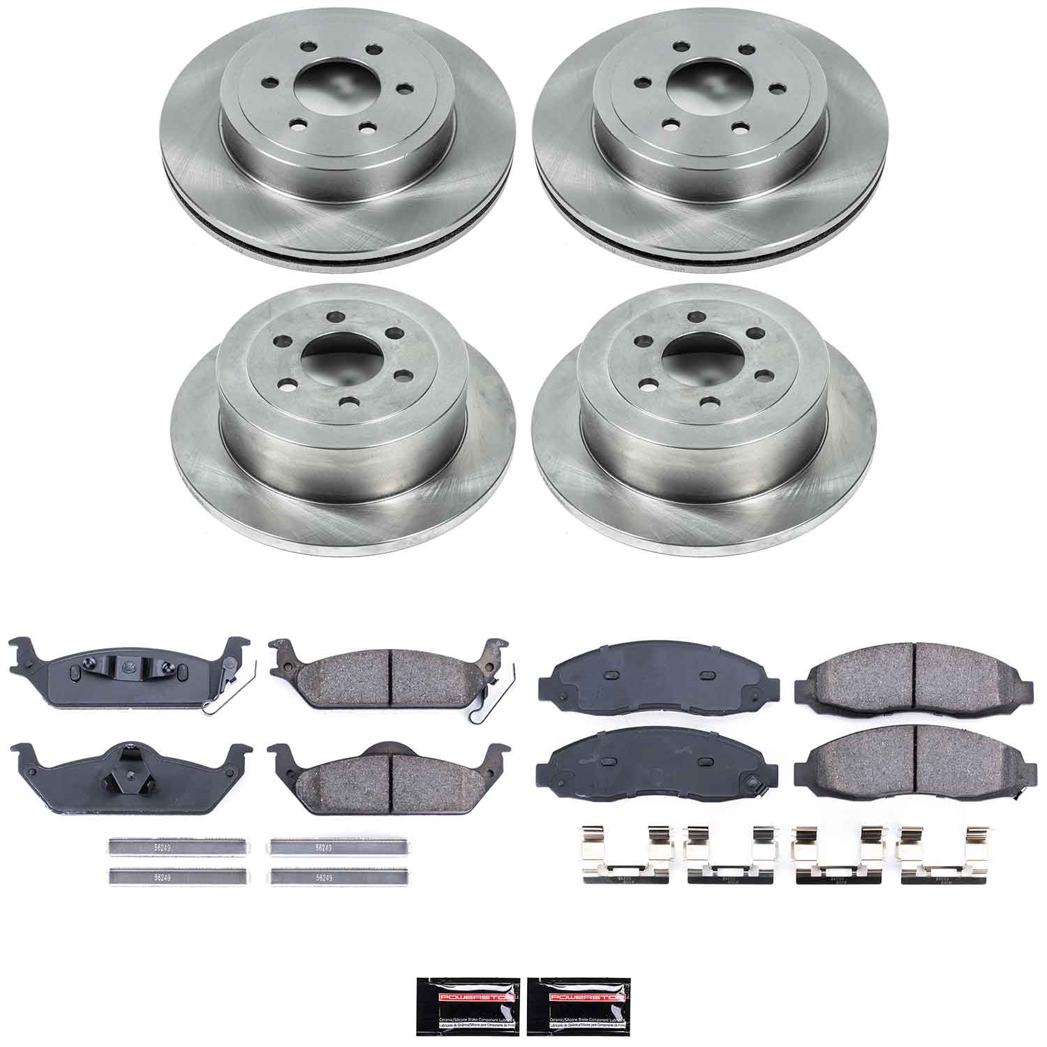 Power Stop - KOE2188 - Front and Rear - Disc Brake Pad and Rotor Kit
