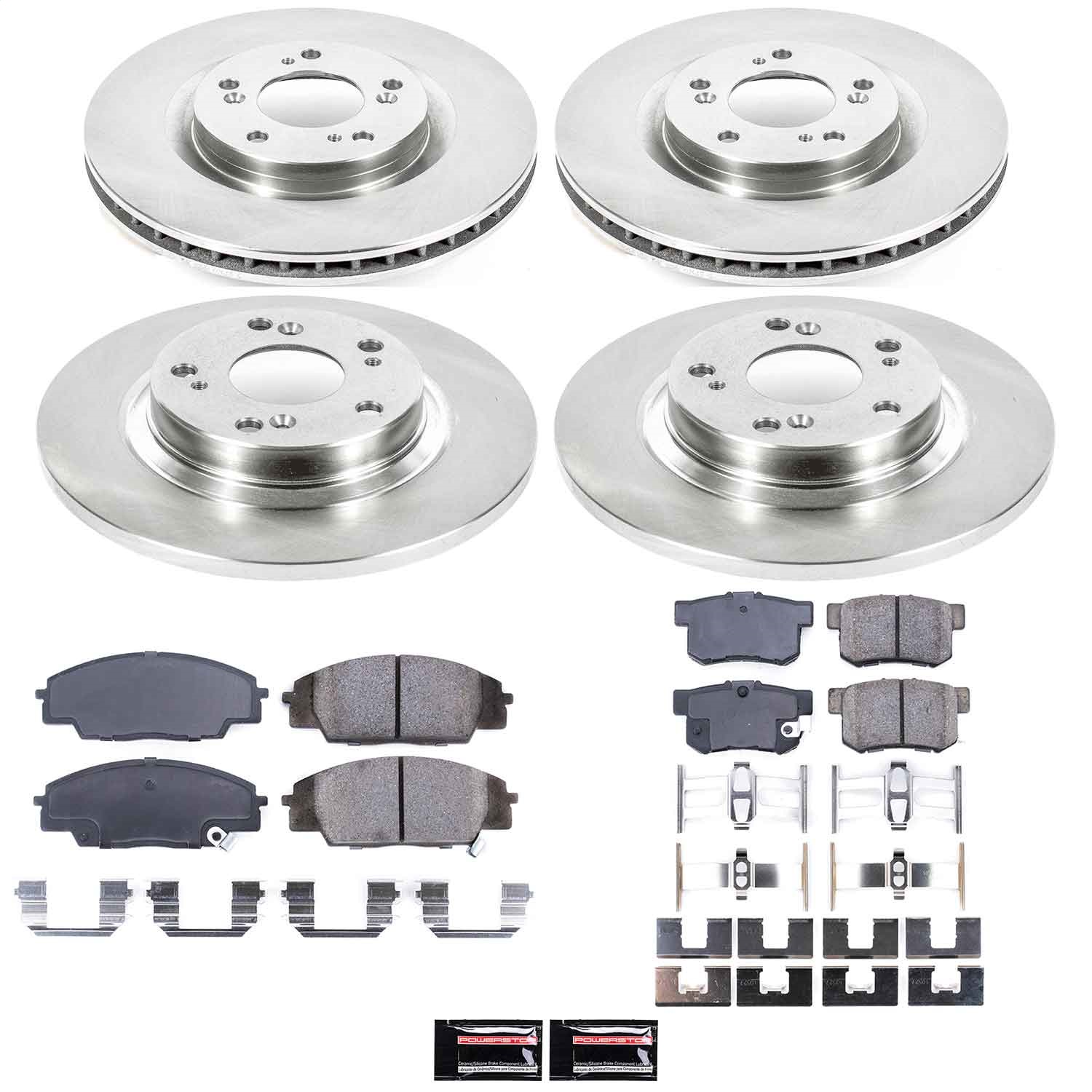 Power Stop - KOE2277 - Front and Rear - Disc Brake Pad and Rotor Kit