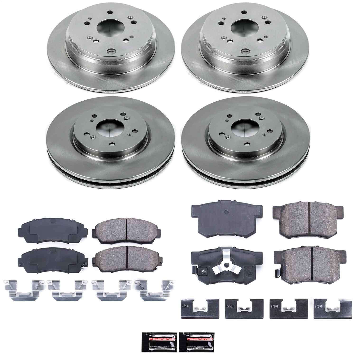 Power Stop - KOE229 - Front and Rear - Disc Brake Pad and Rotor Kit