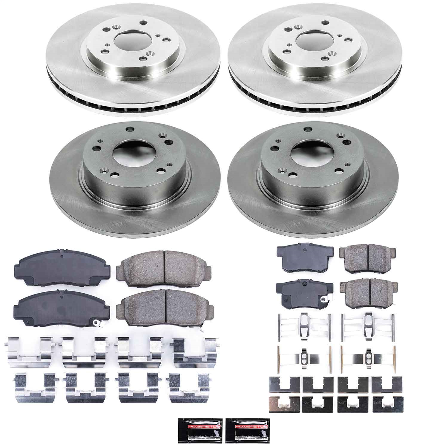Power Stop - KOE2297 - Front and Rear - Disc Brake Pad and Rotor Kit
