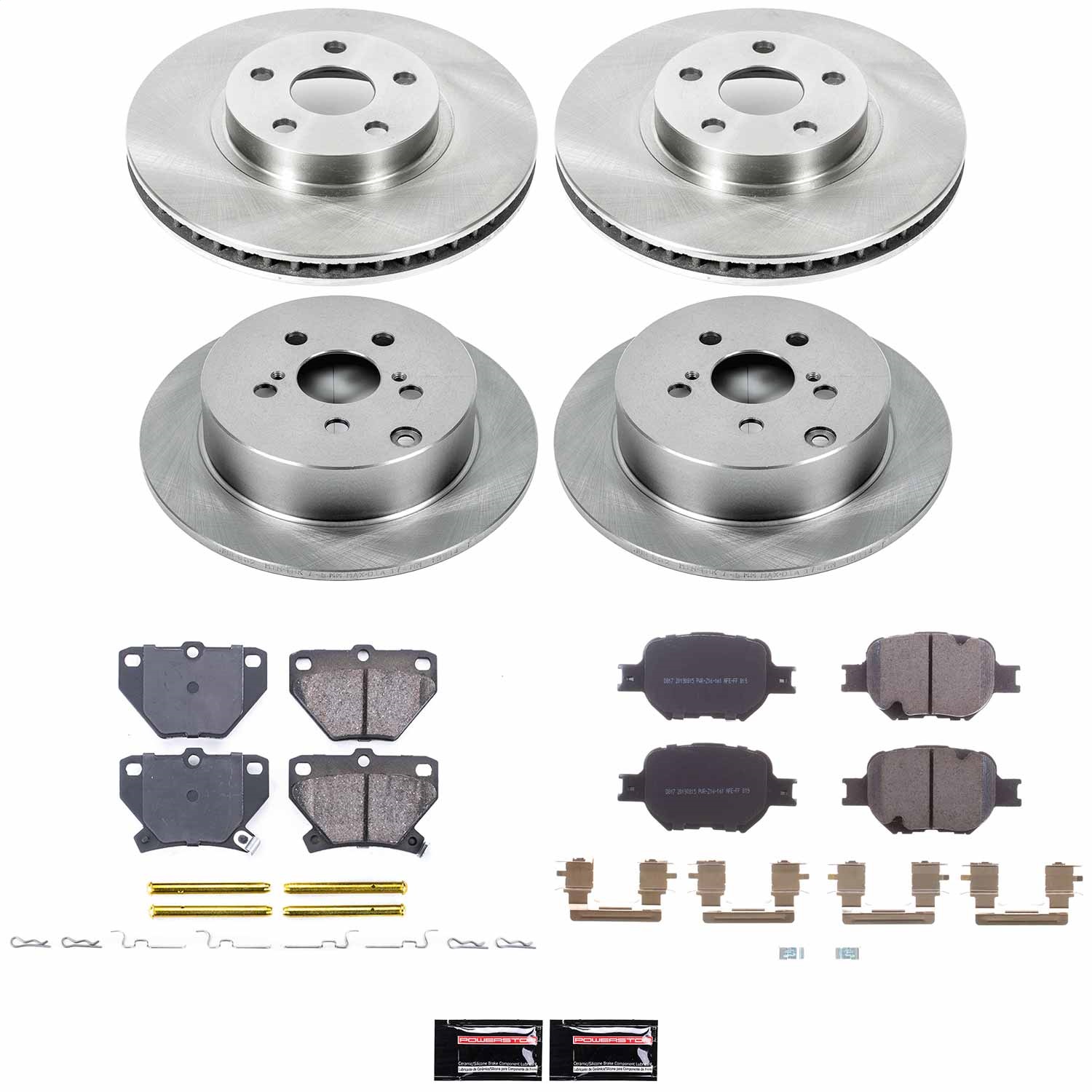 Power Stop - KOE2314 - Front and Rear - Disc Brake Pad and Rotor Kit