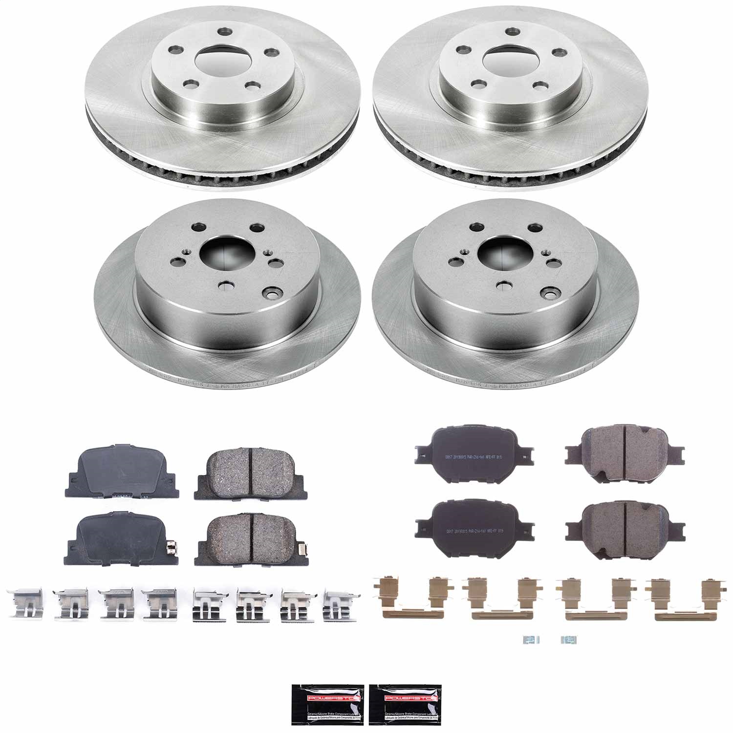 Power Stop - KOE2315 - Front and Rear - Disc Brake Pad and Rotor Kit