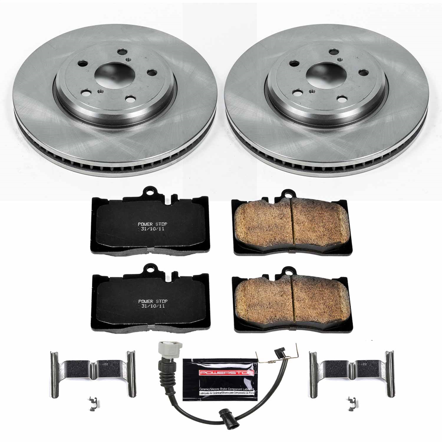 Power Stop - KOE2327 - Front - Disc Brake Pad and Rotor Kit