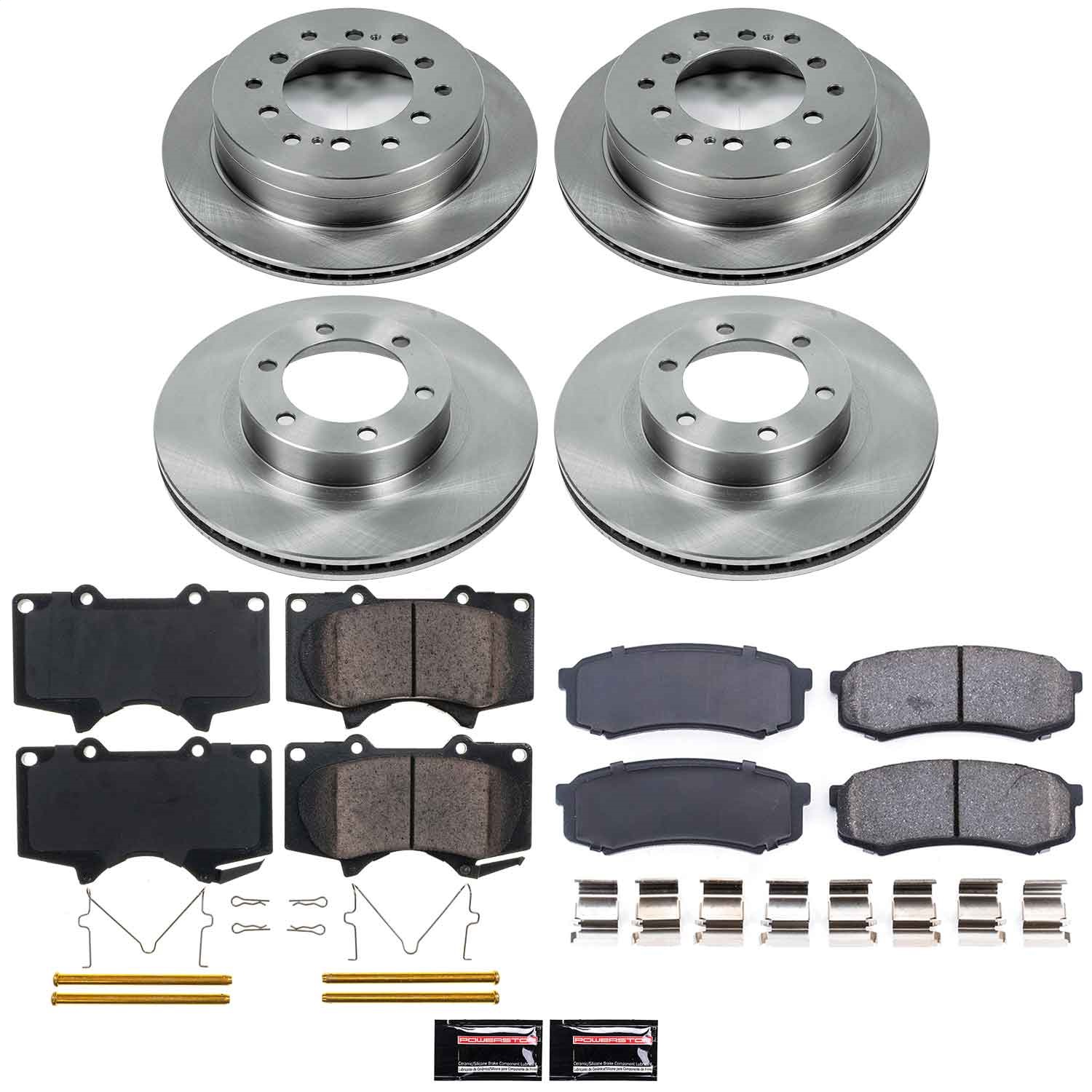 Power Stop - KOE2422 - Front and Rear - Disc Brake Pad and Rotor Kit