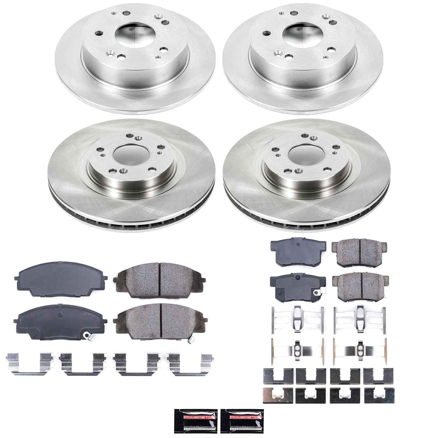 Power Stop - KOE2441 - Front and Rear - Disc Brake Pad and Rotor Kit