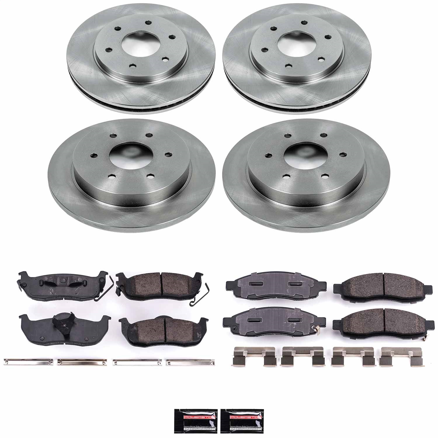 Power Stop - KOE2443 - Front and Rear - Disc Brake Pad and Rotor Kit