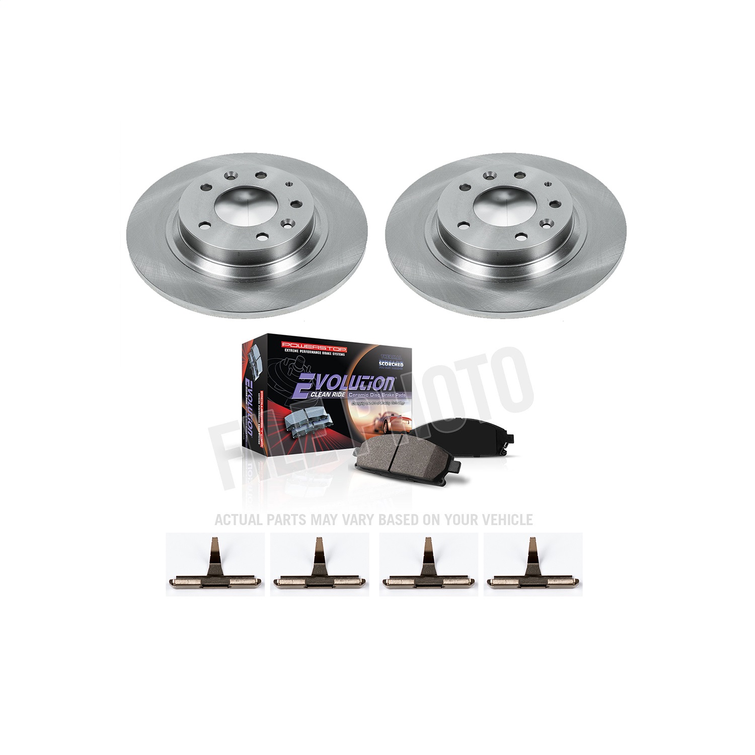 Power Stop - KOE2453 - Rear - Disc Brake Pad and Rotor Kit