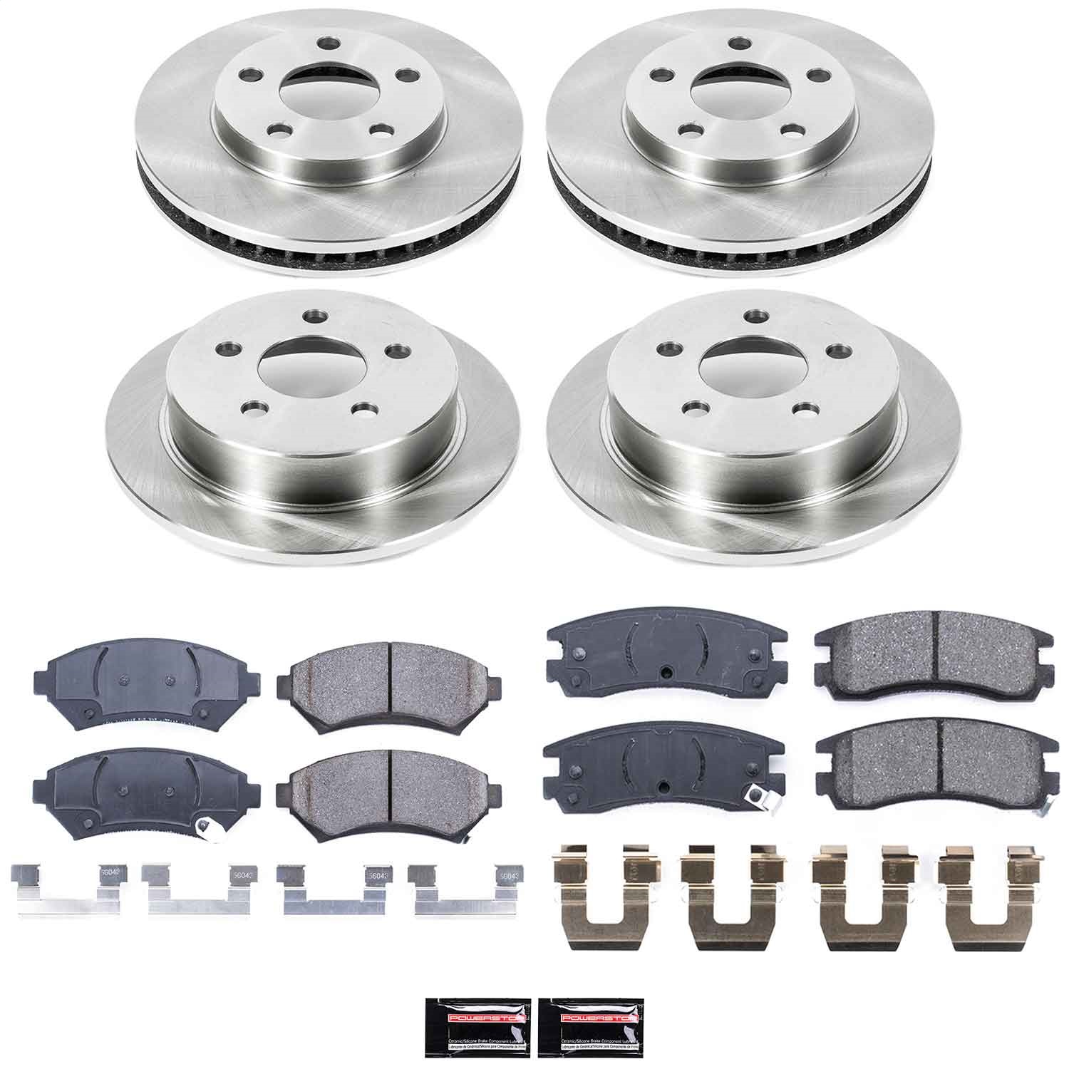 Power Stop - KOE2554 - Front and Rear - Disc Brake Pad and Rotor Kit