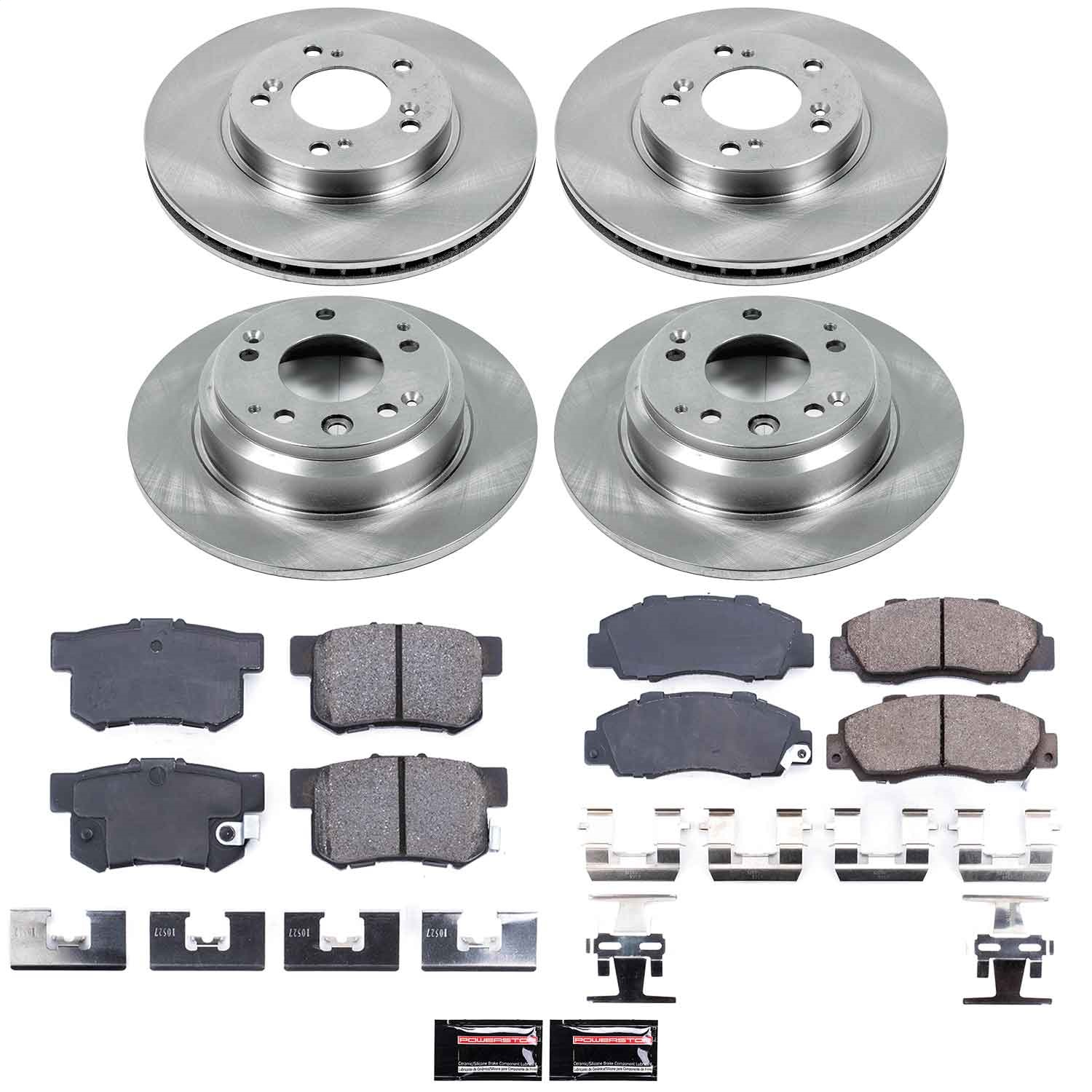 Power Stop - KOE2717 - Front and Rear - Disc Brake Pad and Rotor Kit