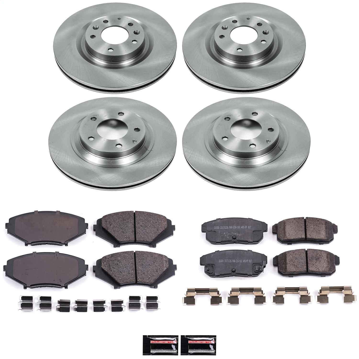 Power Stop - KOE2727 - Front and Rear - Disc Brake Pad and Rotor Kit