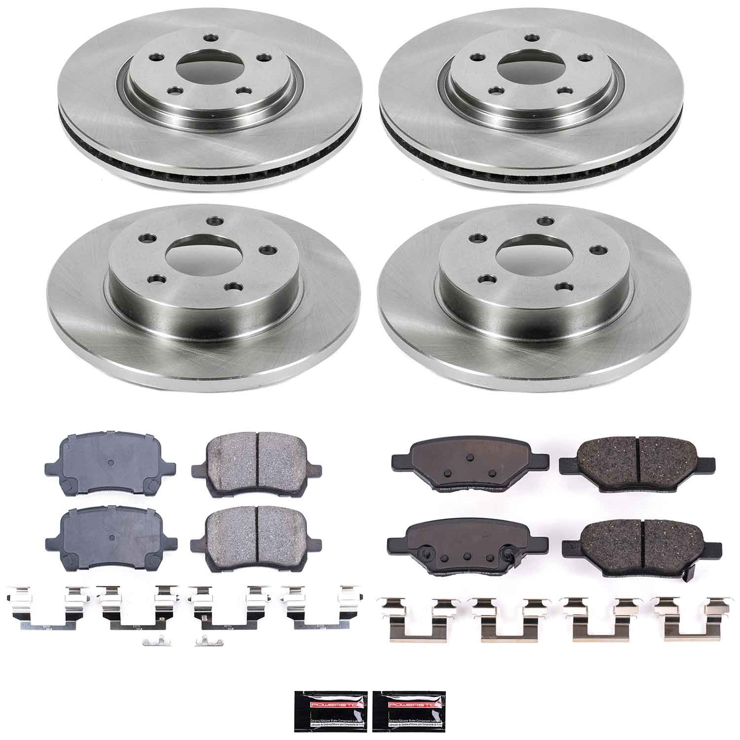 Power Stop - KOE2731 - Front and Rear - Disc Brake Pad and Rotor Kit