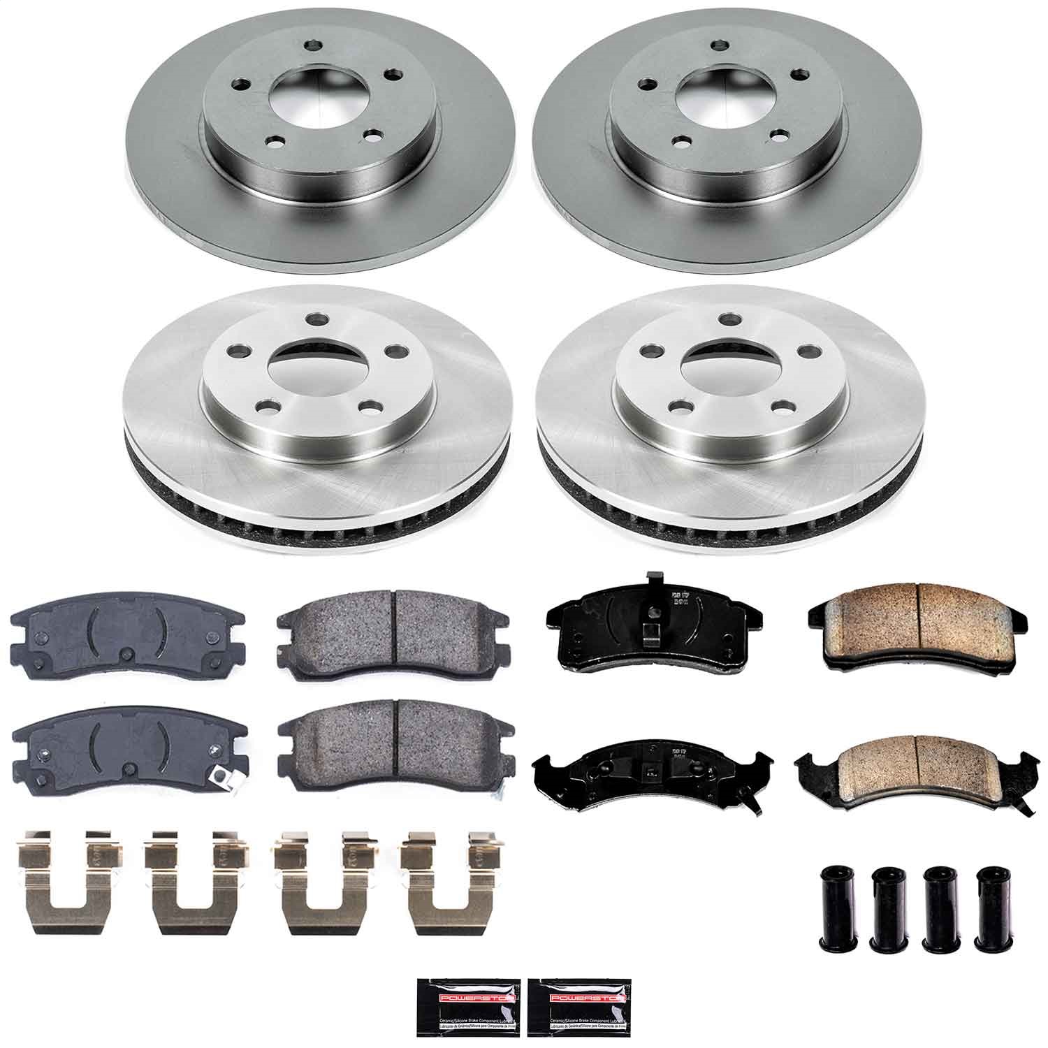 Power Stop - KOE2762 - Front and Rear - Disc Brake Pad and Rotor Kit