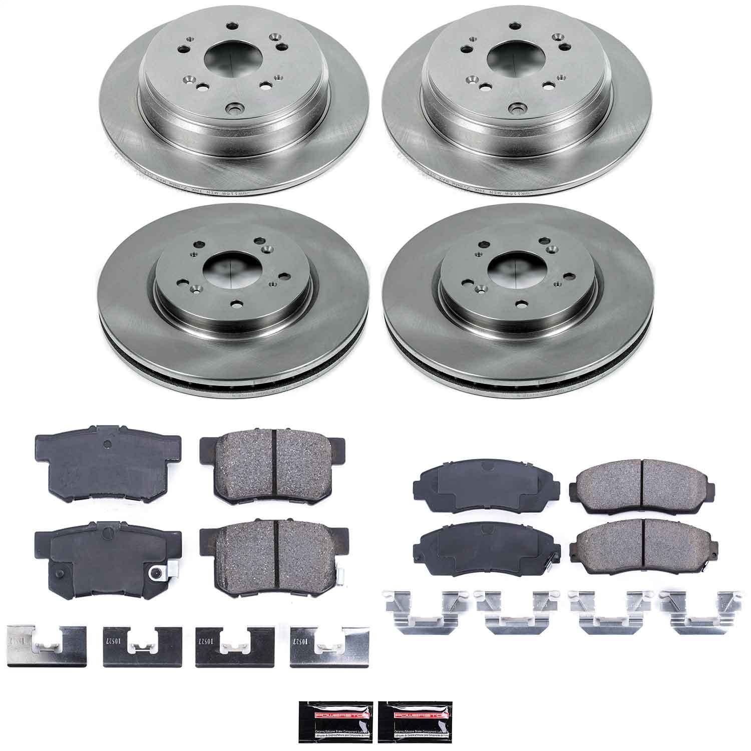 Power Stop - KOE2781 - Front and Rear - Disc Brake Pad and Rotor Kit