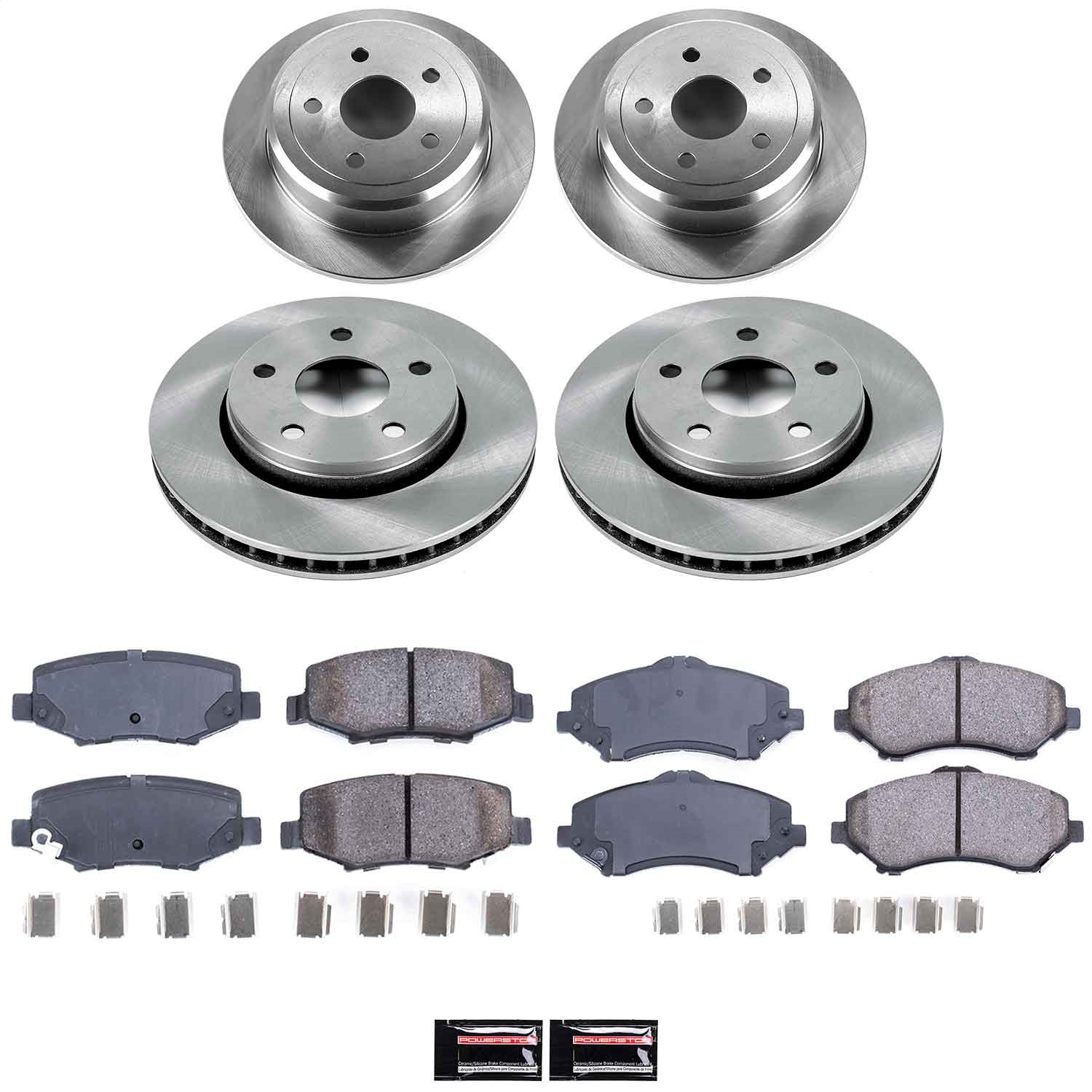 Power Stop - KOE2798 - Front and Rear - Disc Brake Pad and Rotor Kit