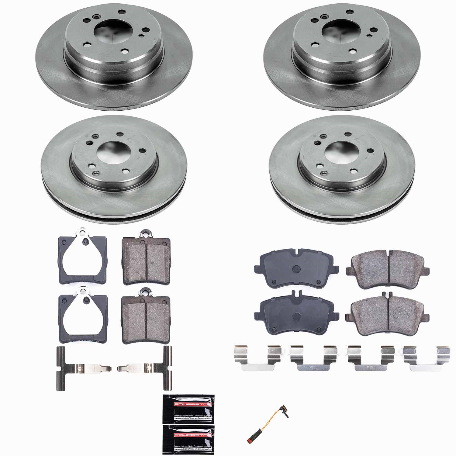 Power Stop - KOE2812 - Front and Rear - Disc Brake Pad and Rotor Kit