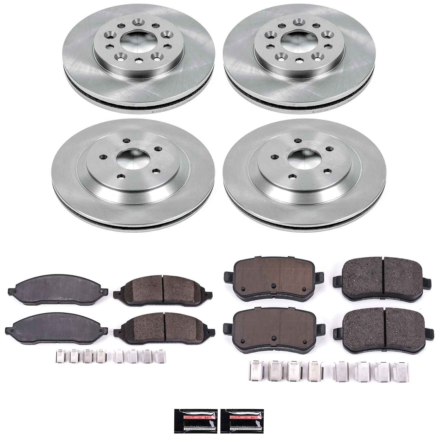 Power Stop - KOE2828 - Front and Rear - Disc Brake Pad and Rotor Kit