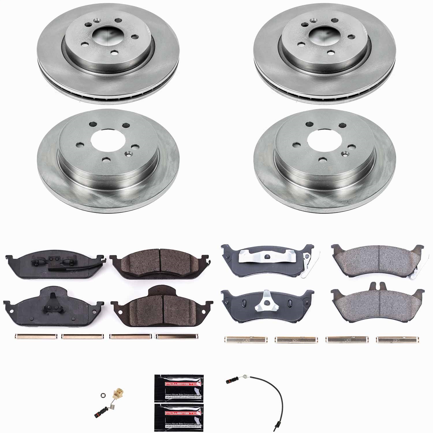 Power Stop - KOE2833 - Front and Rear - Disc Brake Pad and Rotor Kit